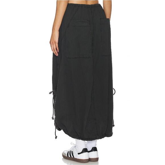 Free People Women's Black Picture Perfect Parachute Skirt Size S - Picture 2 of 7